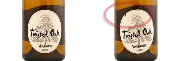 bottle shot with a poor label