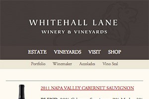 Vin65 Portfolio - Whitehall Lane (Mobile Site)